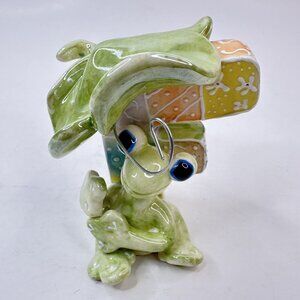 Vtg KOKO Originals “F” Frog Green Alphabet Porcelain Figurine Nursery #KO25262